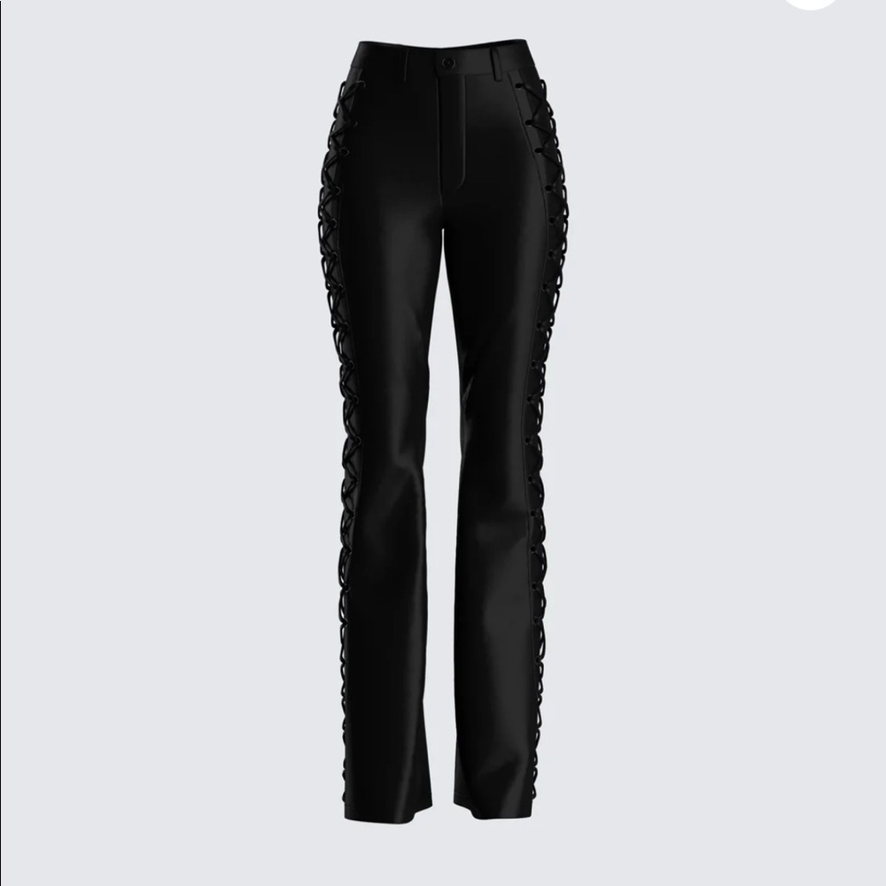 Antoinette tied up satin black pants. Size extra large. Flawless condition!